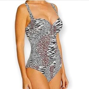 BLEU Rod Beattie Some Like It Hot Shirred Underwire One Piece Swimsuit